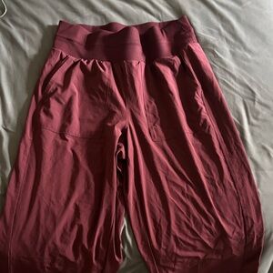 Talbots Women's Wide Leg Pants - Burgundy
